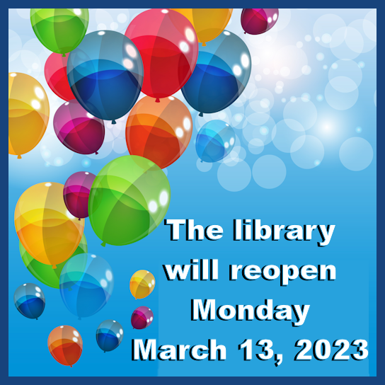 Graphic library reopening March 13 2023